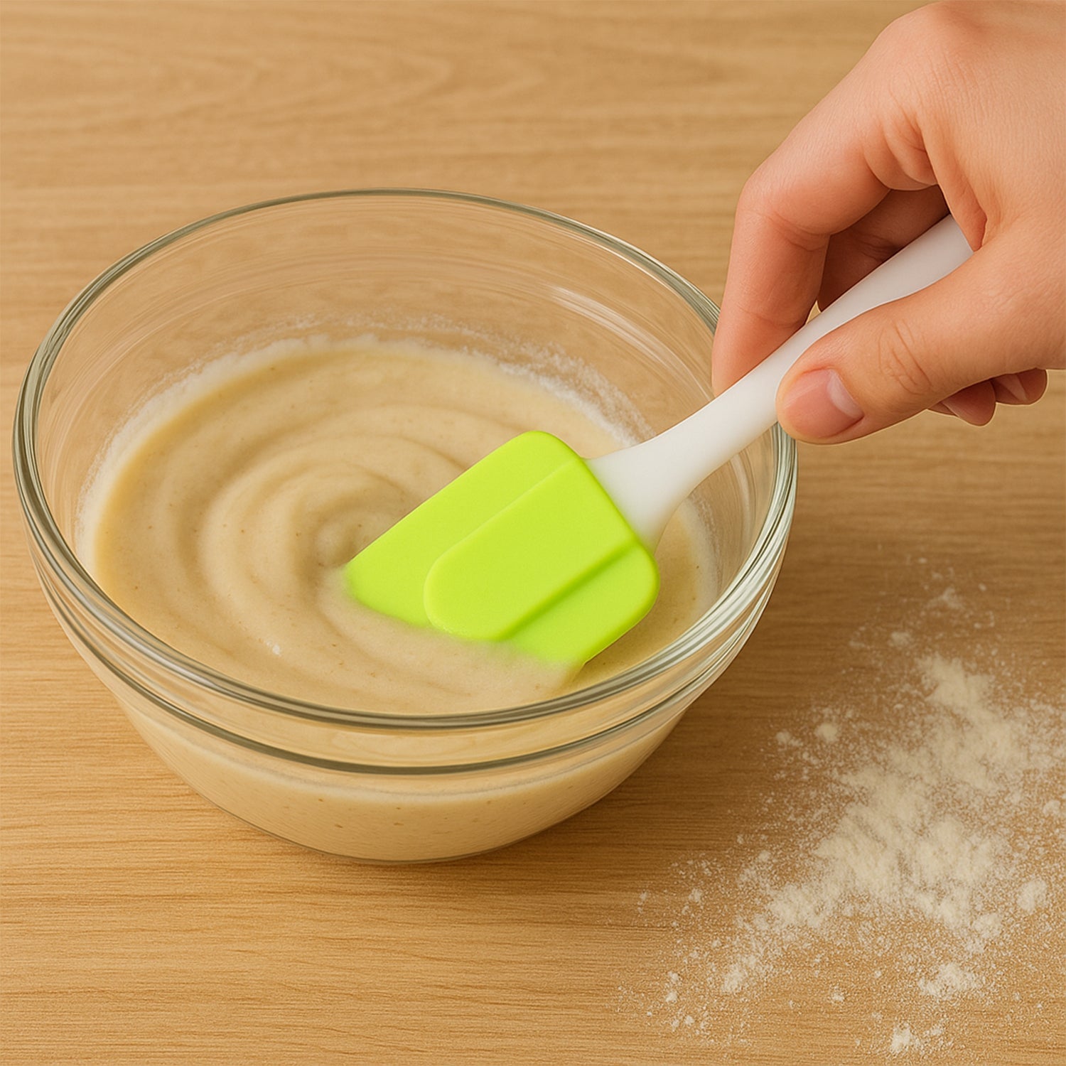 Silicone Cooking Spatula for Baking (1 Pc / 18 Cm / Mix Color) Silicone Cooking Spatula for Baking (1 Pc / 18 Cm / Mix Color)